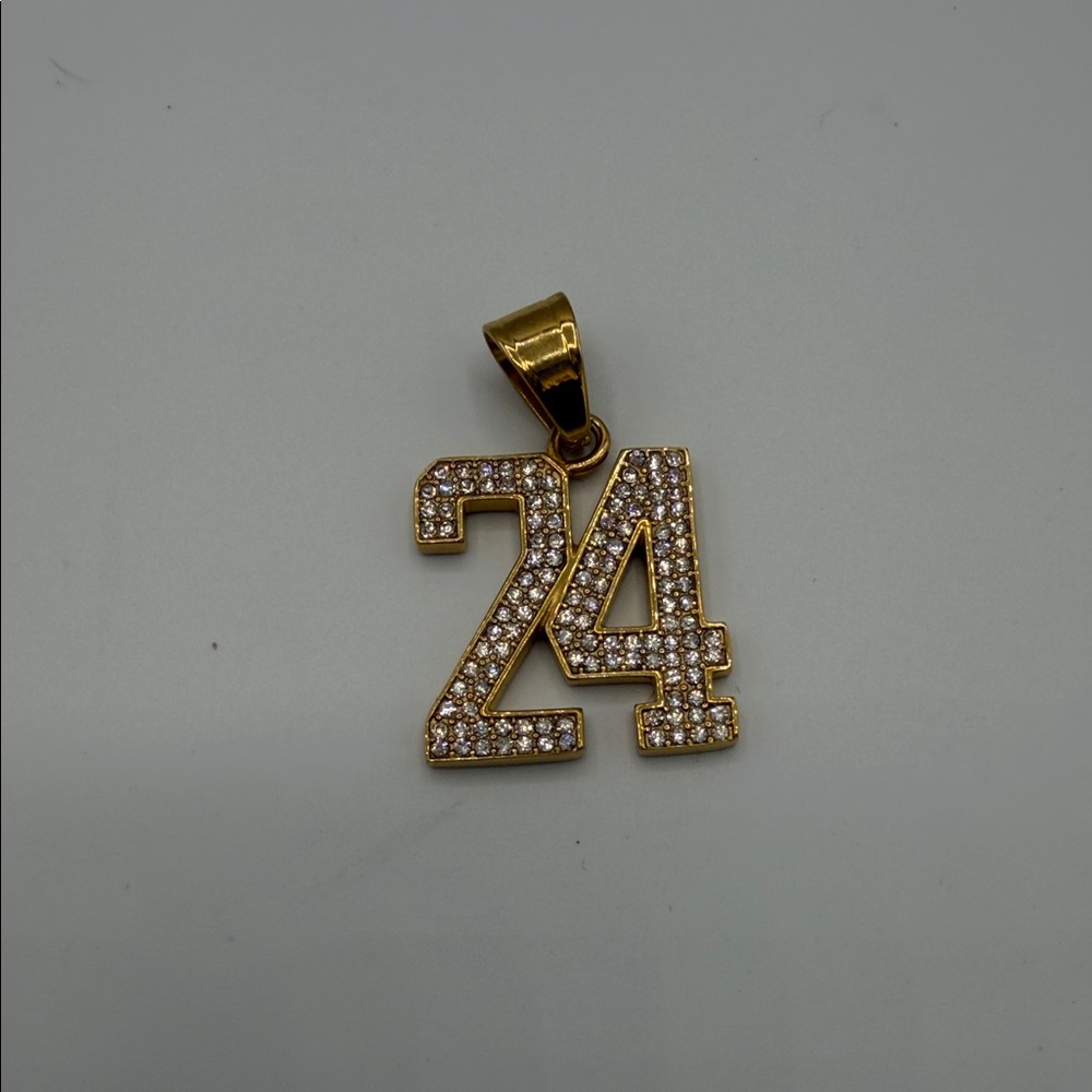 Gold and Silver Number Pendant